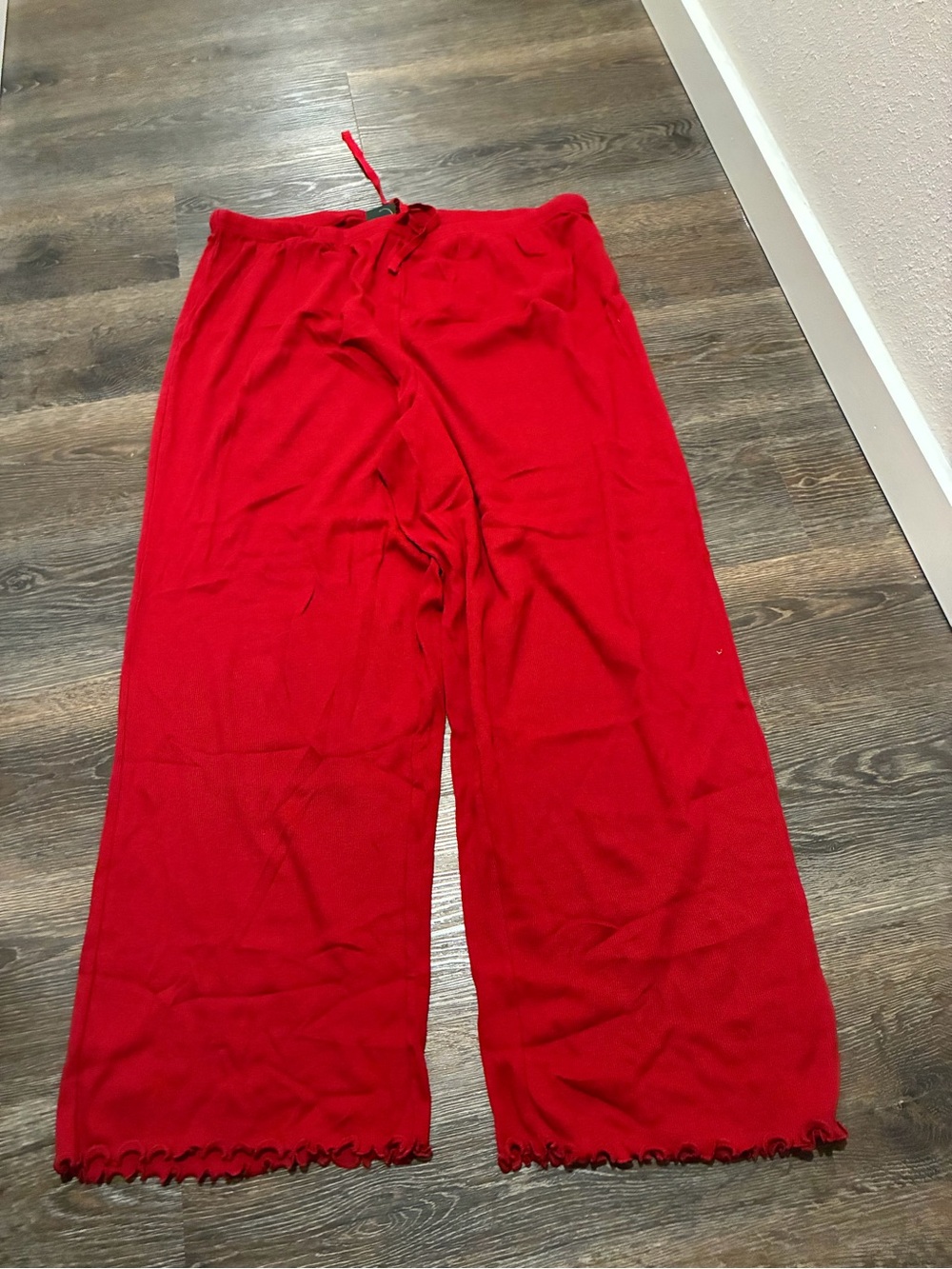 Lauren Ralph Lauren Red Wide-Leg Lounge Pants
